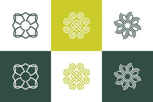 Set of ornament logo design element vector with creative concept