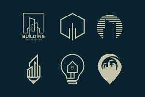 Building logo design element vector with creative concept idea