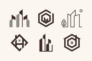 Building logo design element vector with creative concept idea