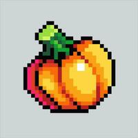 Pixel art illustration Pumpkin. Pixelated Pumpkin. Autumn Fall Pumpkin icon pixelated for the pixel art game and icon for website and video game. old school retro. vector