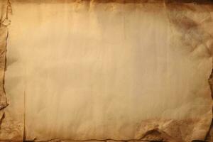 Old paper sheet, Vintage aged Original background or texture. AI generated photo