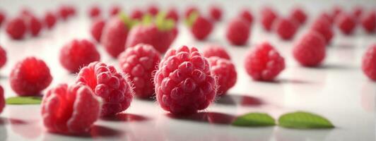 Raspberries. AI generated photo