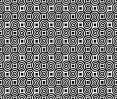 resumen sin costura modelo con siluetas flores en negro y blanco. floral repitiendo monocromo antecedentes. interminable impresión textura. tela diseño. fondo de pantalla - vector