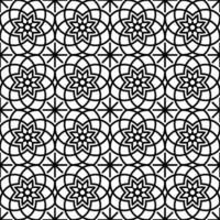 Abstract seamless pattern with silhouettes flowers in black and white. Floral repeating monochrome background. Endless print texture. Fabric design. Wallpaper - vector