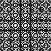 Abstract seamless pattern with silhouettes flowers in black and white. Floral repeating monochrome background. Endless print texture. Fabric design. Wallpaper - vector