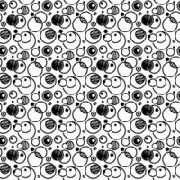 Abstract seamless pattern with silhouettes flowers in black and white. Floral repeating monochrome background. Endless print texture. Fabric design. Wallpaper - vector
