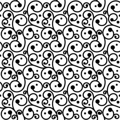 Abstract seamless pattern with silhouettes flowers in black and white. Floral repeating monochrome background. Endless print texture. Fabric design. Wallpaper - vector