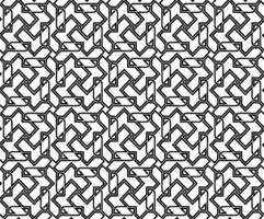 resumen sin costura modelo con siluetas flores en negro y blanco. floral repitiendo monocromo antecedentes. interminable impresión textura. tela diseño. fondo de pantalla - vector