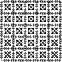 Abstract seamless pattern with silhouettes flowers in black and white. Floral repeating monochrome background. Endless print texture. Fabric design. Wallpaper - vector