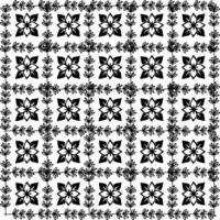 Abstract seamless pattern with silhouettes flowers in black and white. Floral repeating monochrome background. Endless print texture. Fabric design. Wallpaper - vector