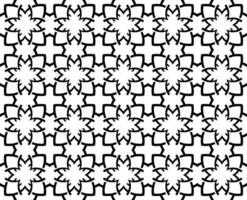 Abstract seamless pattern with silhouettes flowers in black and white. Floral repeating monochrome background. Endless print texture. Fabric design. Wallpaper - vector