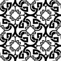 Abstract seamless pattern with silhouettes flowers in black and white. Floral repeating monochrome background. Endless print texture. Fabric design. Wallpaper - vector