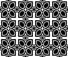 Abstract seamless pattern with silhouettes flowers in black and white. Floral repeating monochrome background. Endless print texture. Fabric design. Wallpaper - vector