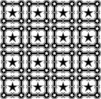 resumen sin costura modelo con siluetas flores en negro y blanco. floral repitiendo monocromo antecedentes. interminable impresión textura. tela diseño. fondo de pantalla - vector