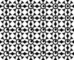 resumen sin costura modelo con siluetas flores en negro y blanco. floral repitiendo monocromo antecedentes. interminable impresión textura. tela diseño. fondo de pantalla - vector