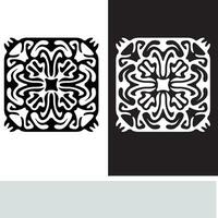 resumen sin costura modelo con siluetas flores en negro y blanco. floral repitiendo monocromo antecedentes. interminable impresión textura. tela diseño. fondo de pantalla - vector