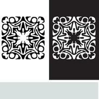 resumen sin costura modelo con siluetas flores en negro y blanco. floral repitiendo monocromo antecedentes. interminable impresión textura. tela diseño. fondo de pantalla - vector