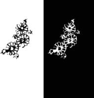 resumen sin costura modelo con siluetas flores en negro y blanco. floral repitiendo monocromo antecedentes. interminable impresión textura. tela diseño. fondo de pantalla - vector