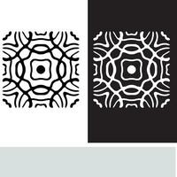 resumen sin costura modelo con siluetas flores en negro y blanco. floral repitiendo monocromo antecedentes. interminable impresión textura. tela diseño. fondo de pantalla - vector