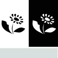 resumen sin costura modelo con siluetas flores en negro y blanco. floral repitiendo monocromo antecedentes. interminable impresión textura. tela diseño. fondo de pantalla - vector