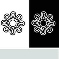 resumen sin costura modelo con siluetas flores en negro y blanco. floral repitiendo monocromo antecedentes. interminable impresión textura. tela diseño. fondo de pantalla - vector