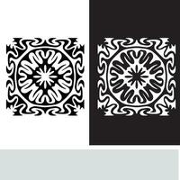 resumen sin costura modelo con siluetas flores en negro y blanco. floral repitiendo monocromo antecedentes. interminable impresión textura. tela diseño. fondo de pantalla - vector