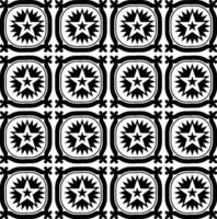 Abstract seamless pattern with silhouettes flowers in black and white. Floral repeating monochrome background. Endless print texture. Fabric design. Wallpaper - vector