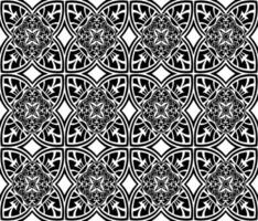 Abstract seamless pattern with silhouettes flowers in black and white. Floral repeating monochrome background. Endless print texture. Fabric design. Wallpaper - vector