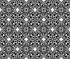 resumen sin costura modelo con siluetas flores en negro y blanco. floral repitiendo monocromo antecedentes. interminable impresión textura. tela diseño. fondo de pantalla - vector