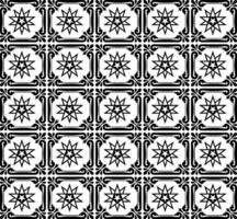 Abstract seamless pattern with silhouettes flowers in black and white. Floral repeating monochrome background. Endless print texture. Fabric design. Wallpaper - vector