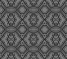 Abstract seamless pattern with silhouettes flowers in black and white. Floral repeating monochrome background. Endless print texture. Fabric design. Wallpaper - vector
