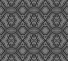 Abstract seamless pattern with silhouettes flowers in black and white. Floral repeating monochrome background. Endless print texture. Fabric design. Wallpaper - vector