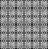 resumen sin costura modelo con siluetas flores en negro y blanco. floral repitiendo monocromo antecedentes. interminable impresión textura. tela diseño. fondo de pantalla - vector