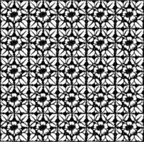 resumen sin costura modelo con siluetas flores en negro y blanco. floral repitiendo monocromo antecedentes. interminable impresión textura. tela diseño. fondo de pantalla - vector