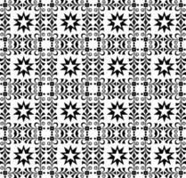 Abstract seamless pattern with silhouettes flowers in black and white. Floral repeating monochrome background. Endless print texture. Fabric design. Wallpaper - vector