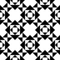 resumen sin costura modelo con siluetas flores en negro y blanco. floral repitiendo monocromo antecedentes. interminable impresión textura. tela diseño. fondo de pantalla - vector