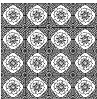 resumen sin costura modelo con siluetas flores en negro y blanco. floral repitiendo monocromo antecedentes. interminable impresión textura. tela diseño. fondo de pantalla - vector