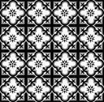 Abstract seamless pattern with silhouettes flowers in black and white. Floral repeating monochrome background. Endless print texture. Fabric design. Wallpaper - vector