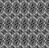 Abstract seamless pattern with silhouettes flowers in black and white. Floral repeating monochrome background. Endless print texture. Fabric design. Wallpaper - vector
