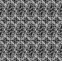 resumen sin costura modelo con siluetas flores en negro y blanco. floral repitiendo monocromo antecedentes. interminable impresión textura. tela diseño. fondo de pantalla - vector