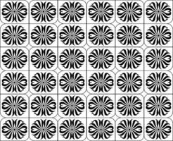 Abstract seamless pattern with silhouettes flowers in black and white. Floral repeating monochrome background. Endless print texture. Fabric design. Wallpaper - vector