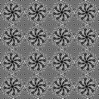 Abstract seamless pattern with silhouettes flowers in black and white. Floral repeating monochrome background. Endless print texture. Fabric design. Wallpaper - vector