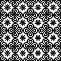 Abstract seamless pattern with silhouettes flowers in black and white. Floral repeating monochrome background. Endless print texture. Fabric design. Wallpaper - vector