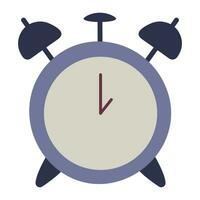 Hand drawn alarm clock. White background, isolate. vector