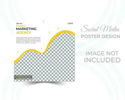 Digital business marketing social media post and web banner Digital business marketing social media post vector