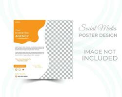 Digital business marketing social media post and web banner Digital business marketing social media post vector