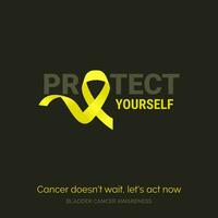 Radiant Hope Bladder Cancer Awareness Design Template vector