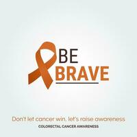 Empowering Art for Colorectal Cancer Awareness Drive vector