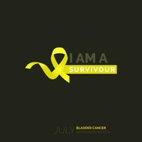 Shining a Light Bladder Cancer Awareness Design Template vector