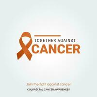 Hope Shines Brightest Colorectal Health Awareness vector